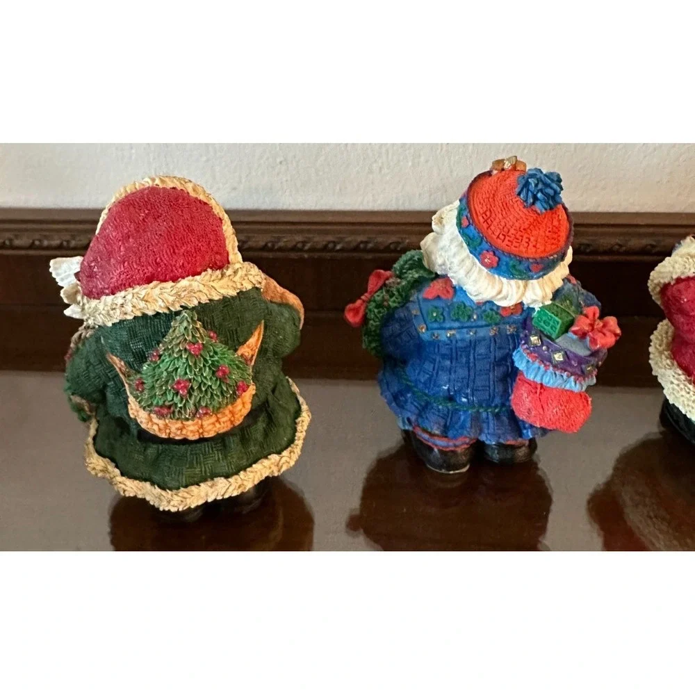 4 Vintage Twinkle Santa Collectible Figurine Bavarian German Christmas Kmart 6''